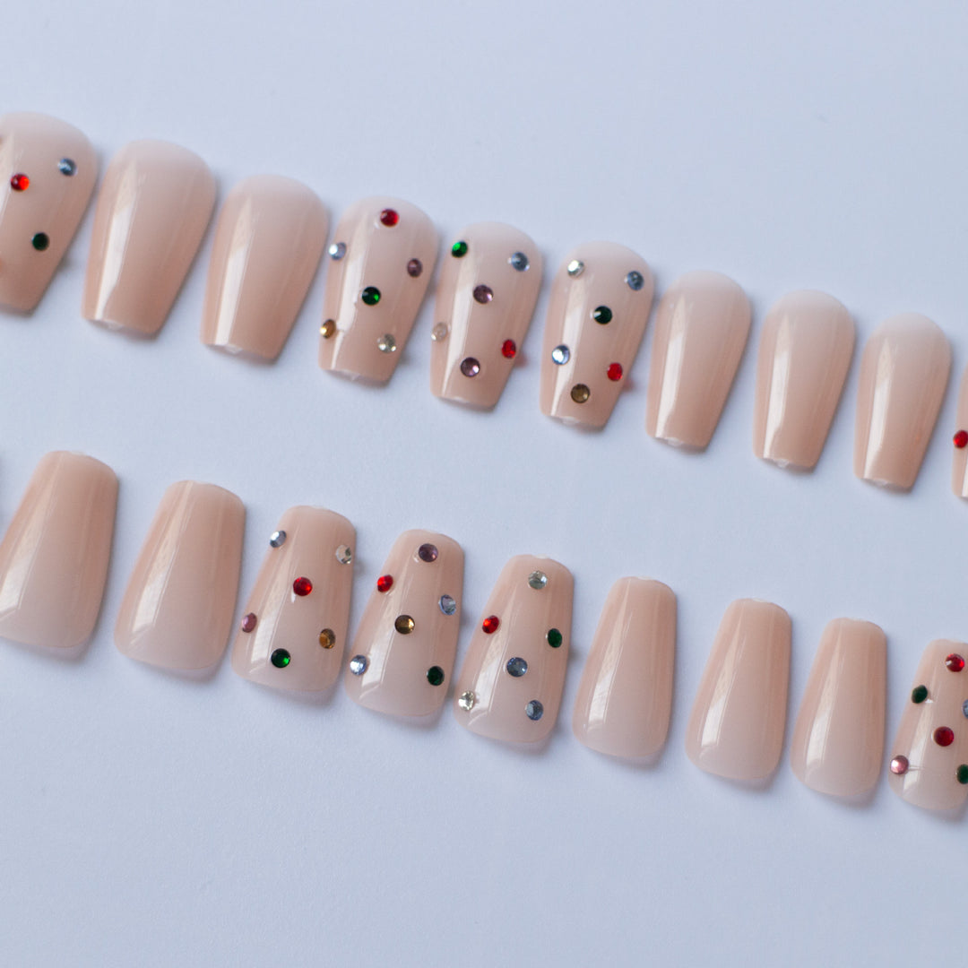 Glitzerndes Strass-Nagelkunst-Set