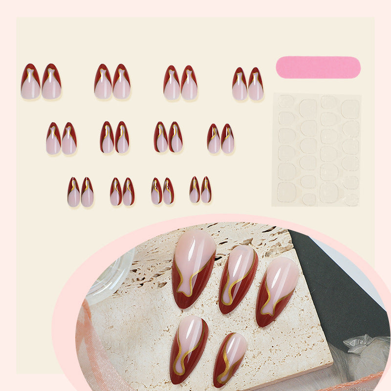 Künstlerisches Nageldesign-Set mit elegantem Schwirldesign Karnz