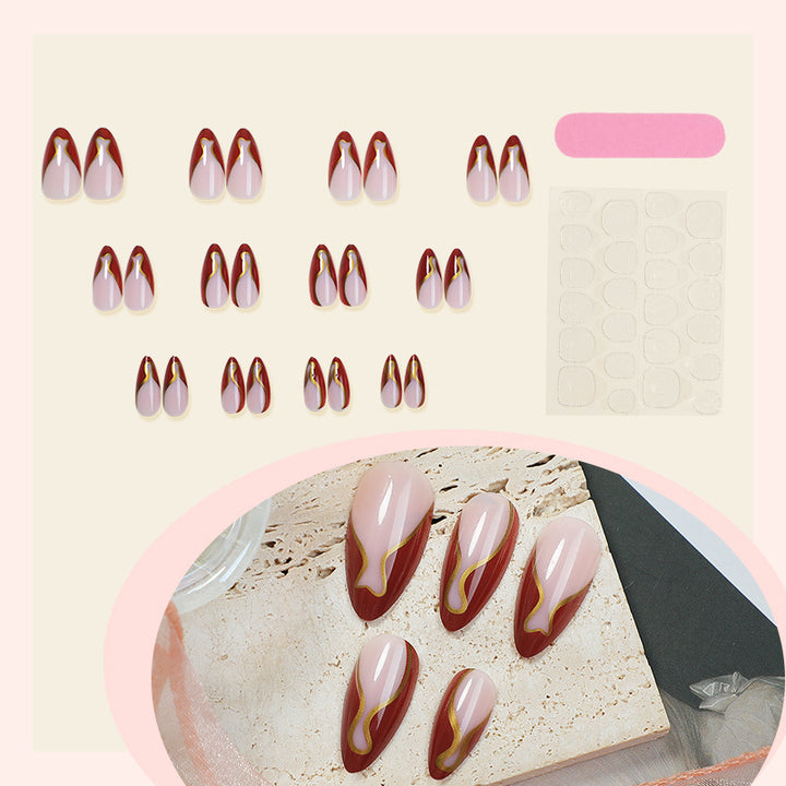 Künstlerisches Nageldesign-Set mit elegantem Schwirldesign Karnz