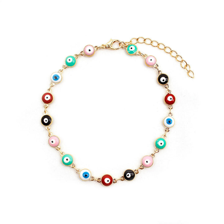 Farbenfrohes Böses Auge Charm Armband Karnz 1788164266