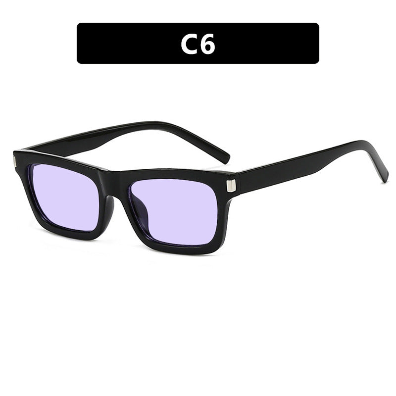 Damen quadratische Sonnenbrille mit transparenten Gläsern und stilvollem Design Karnz