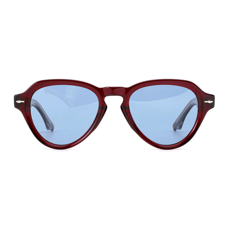 Damen modische Sonnenbrille im eleganten, runden Design mit polarisierten Gläsern Karnz