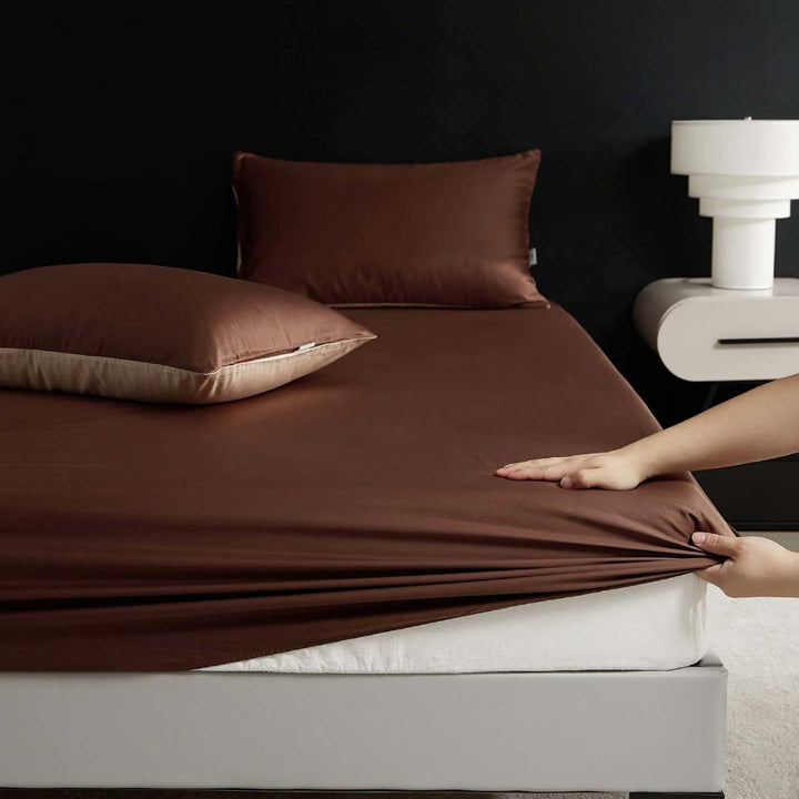 Wendbare Premium-Baumwollsatin-Bettgarnitur mit seidenweichem Finish