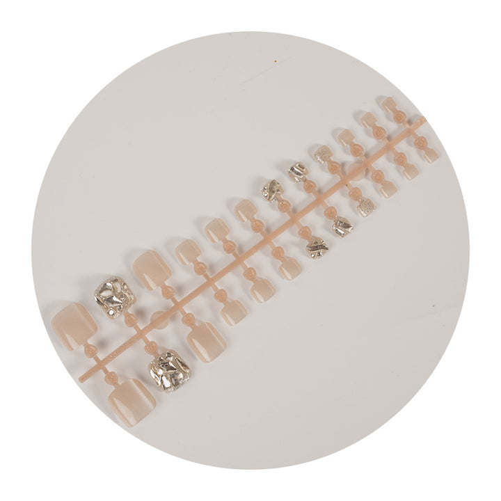 Elegante Strass Druck-Nägel Kunst Set