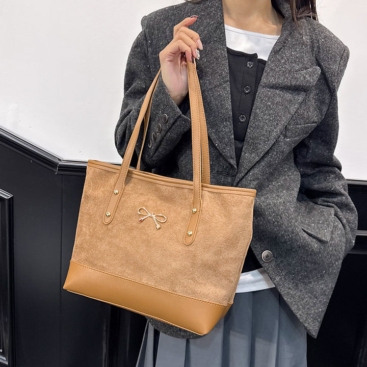 WoStylish Faux Suede Tote Bag Karnz
