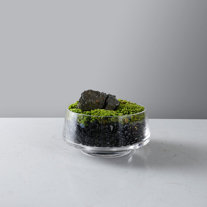 Dekorative Moos Schüssel mit Sockel Base