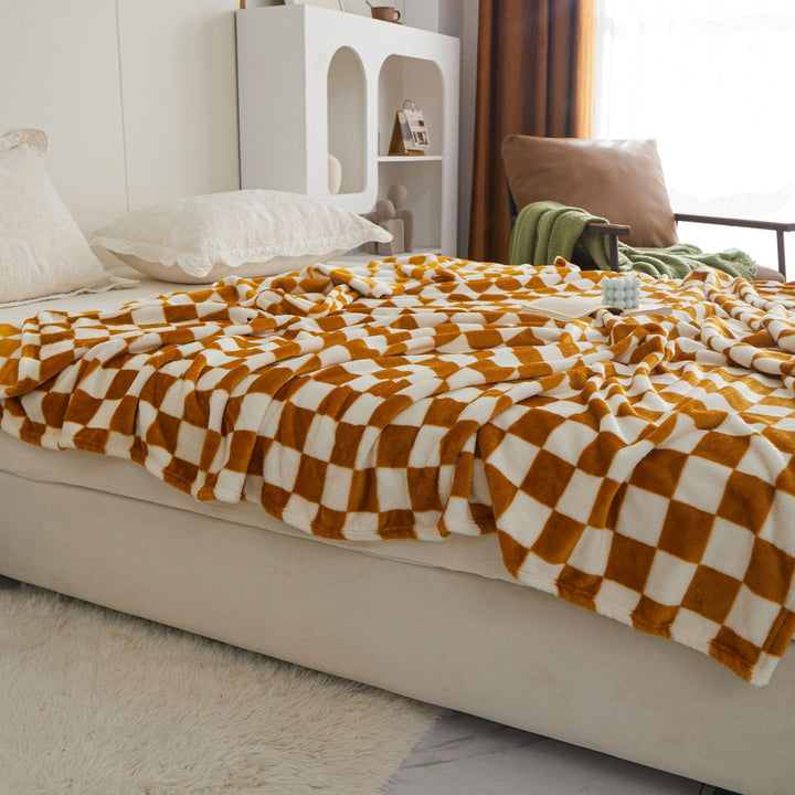 Gemütliche kariert Fleece-Decke