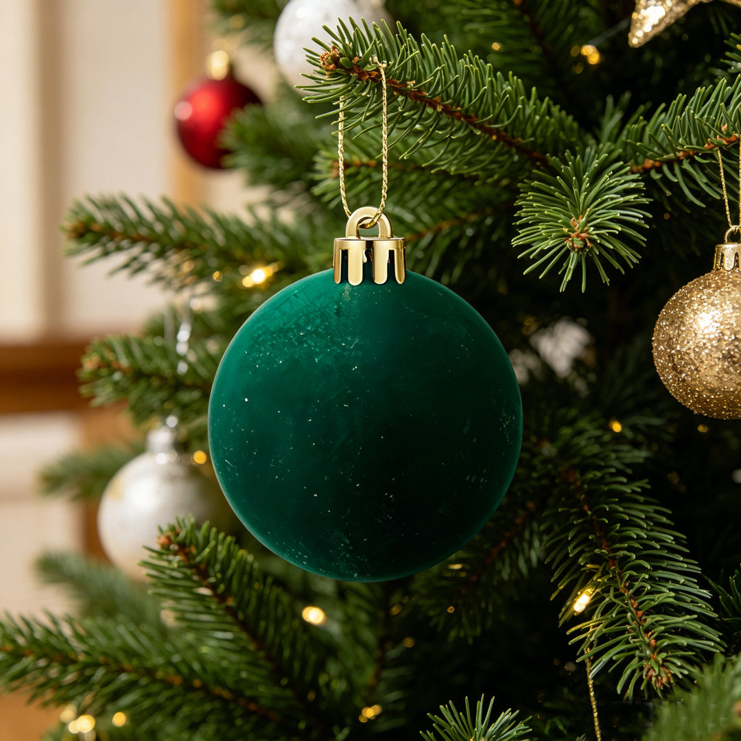 Elegante Samt Weihnachtsbaumkugel