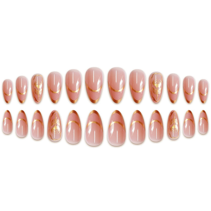 Elegantes Floral Press-On-Nagelset Karnz 1787913793