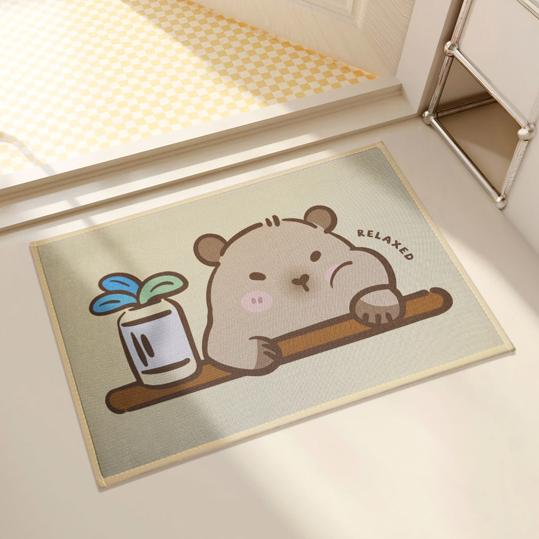 Adorable Capybara-Themen Türmatte für Zuhause