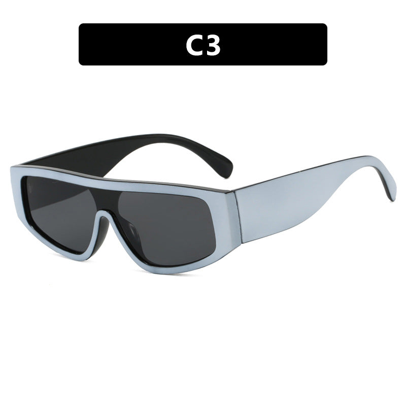 Damen modische Sportsonnenbrille mit innovativem Design und breitem Rahmen Karnz