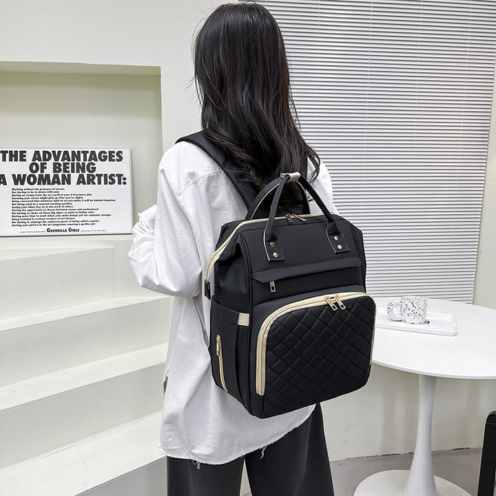 Multi-Funktionaler Gep quilteter Reise-Rucksack Karnz