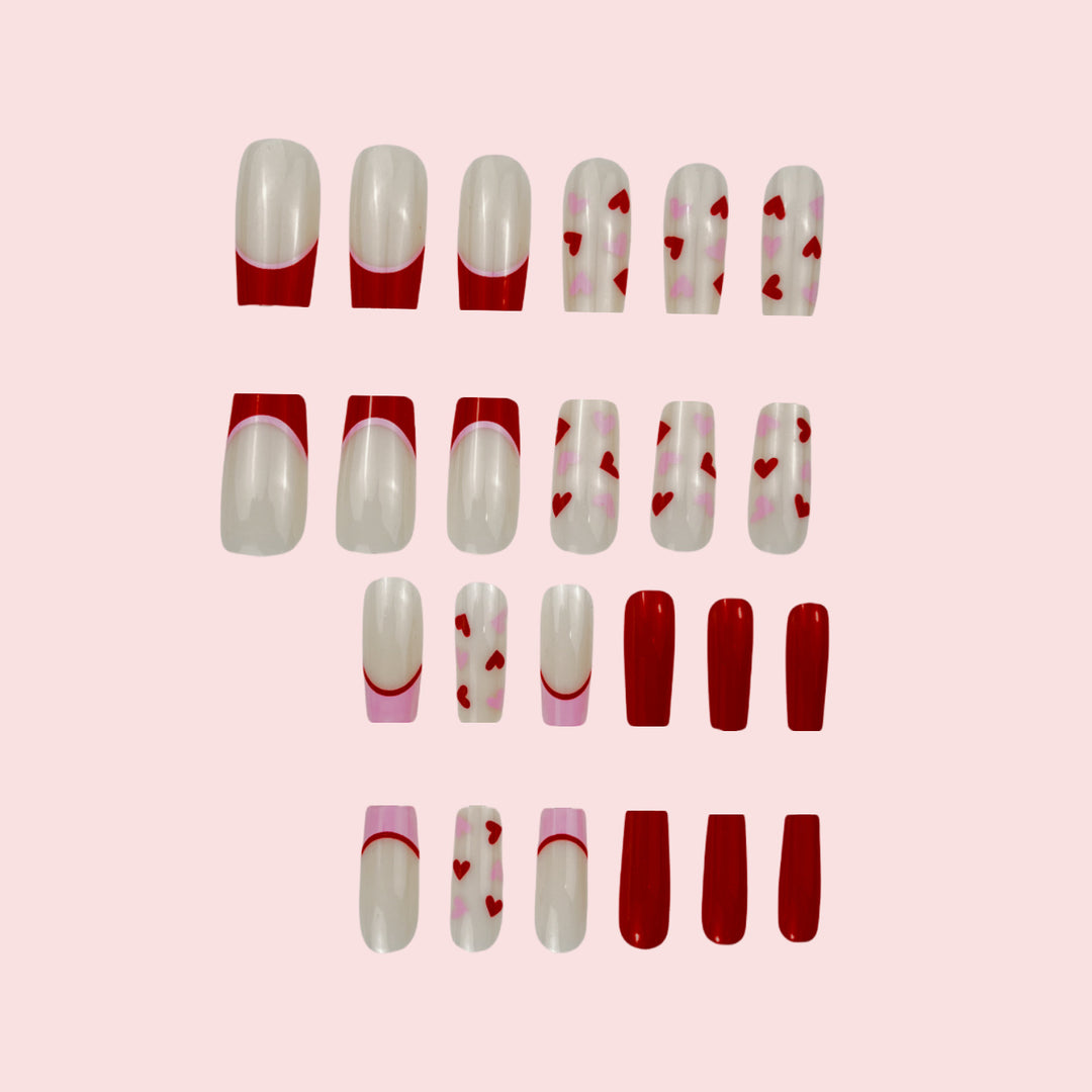 Herz-Thema Gel-Nagelverlängerungen Karnz