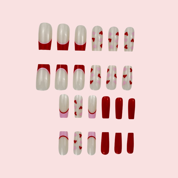 Herz-Thema Gel-Nagelverlängerungen Karnz