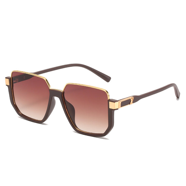 Damen moderne quadratische Sonnenbrille mit stylishem Rahmen Karnz
