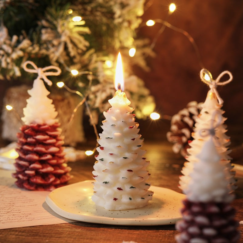 Weihnachtsbaumförmige hängende Schlaufe dekorative Sojakerze