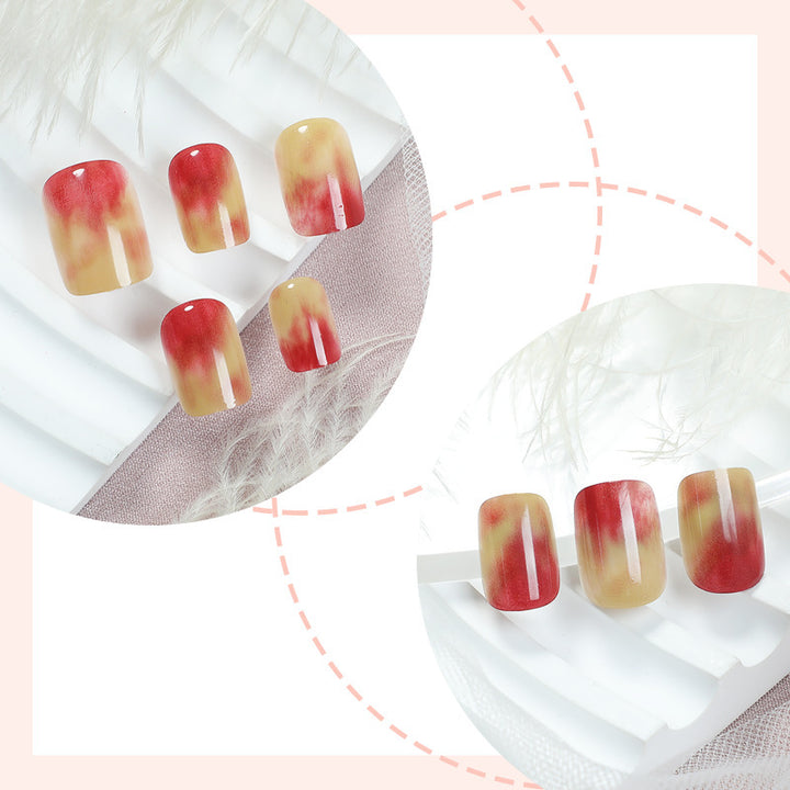 Kunstnagelset mit eleganten Farbverläufen und kreativen Akzenten Karnz