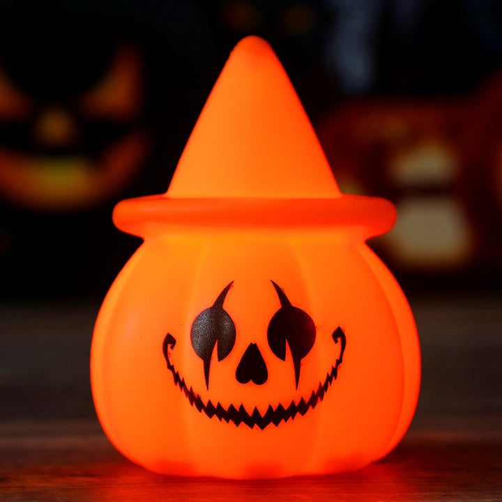 Halloween LED Kürbis-Stimmungslicht mit Hexenhut