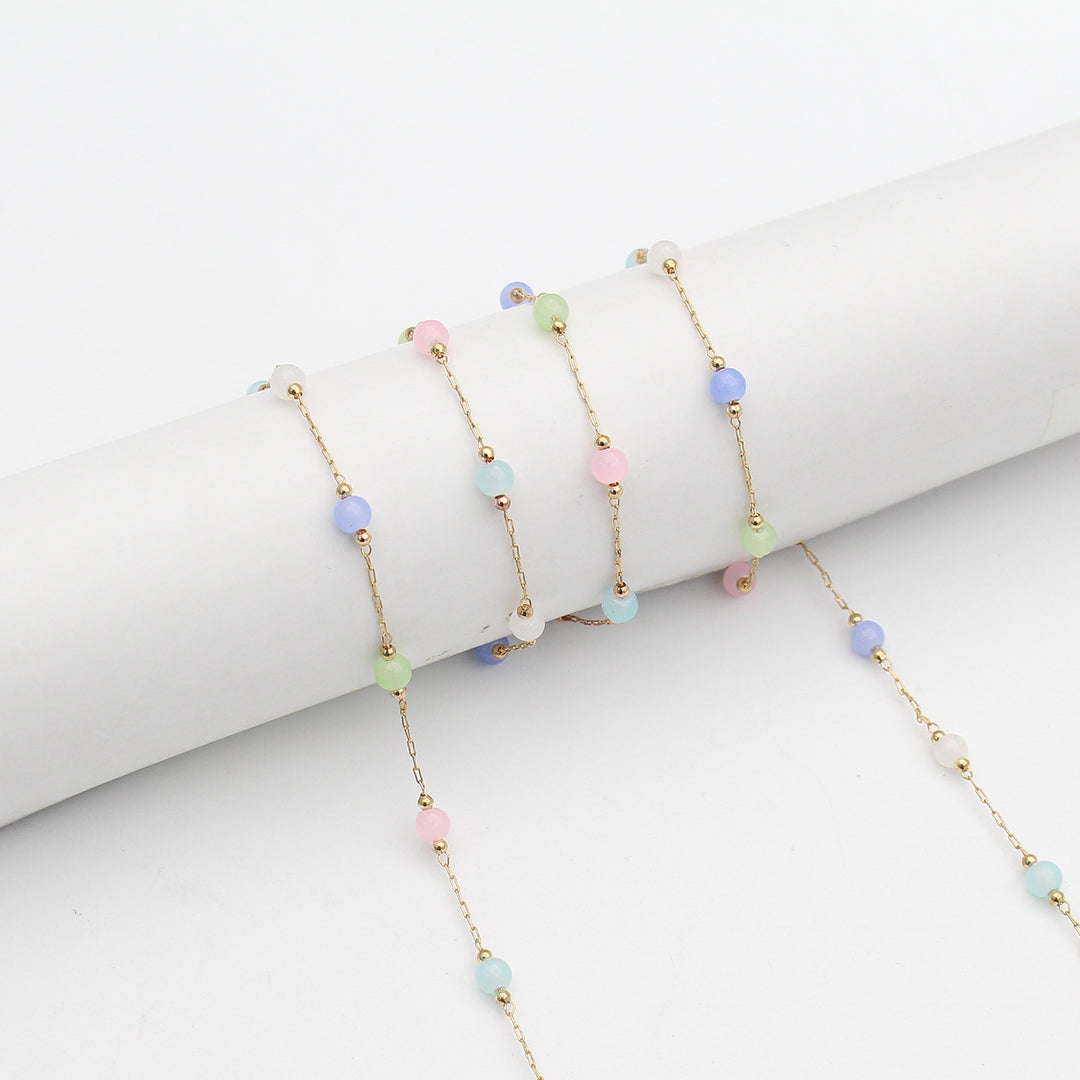 Elegante Perlen Brillenhalter Kette Karnz
