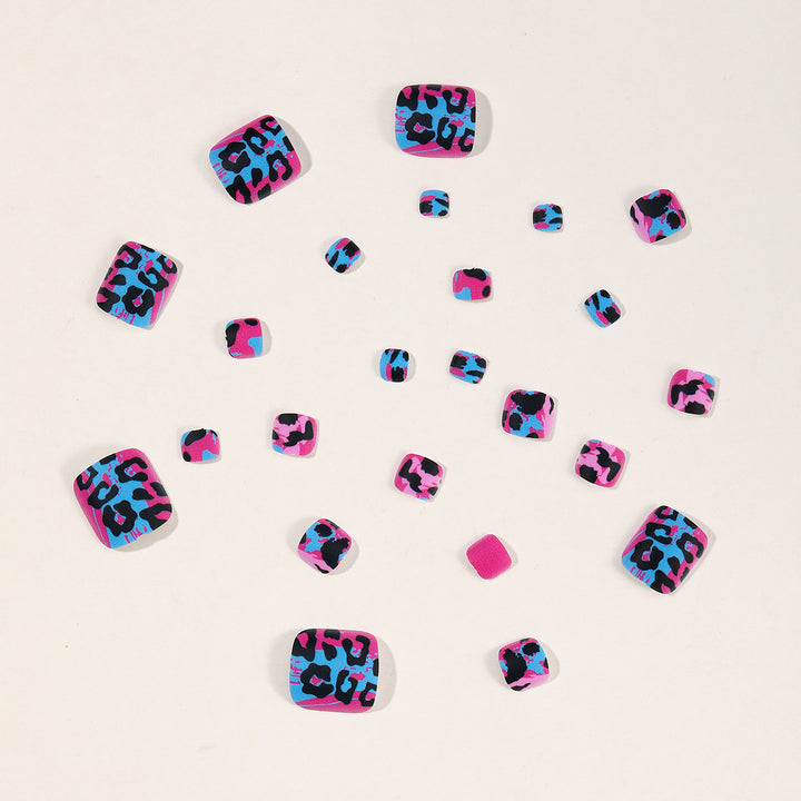 Künstlerische Leopard-Print Nagelkunstverlängerungen Karnz