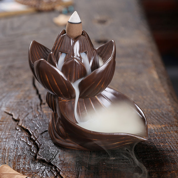 Artisanaler Lotus Wasserfall Räuchergefäß