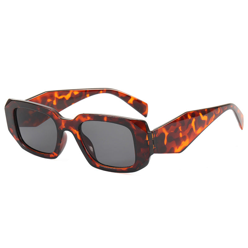 Damen modische quadratische Sonnenbrille mit trendigem Schildpatt-Design Karnz