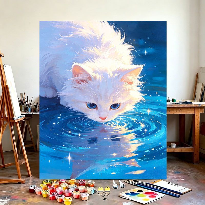 Mystische Katzen-Themen-Leinwandkunst Karnz