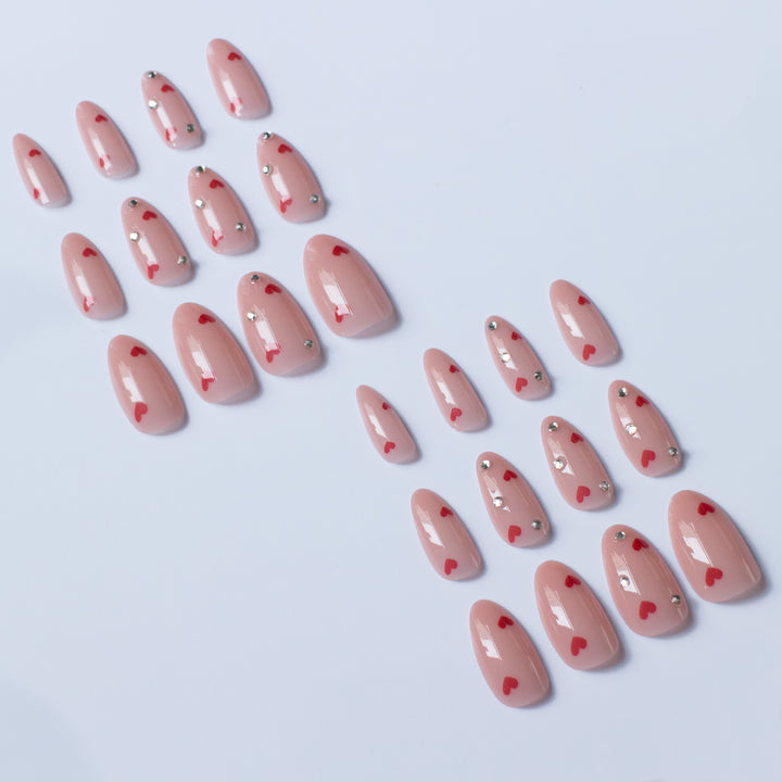Liebe-Themen Acryl Nagel Kunst Design