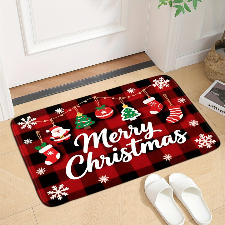 Weihnachtlich gestalteter Innenfußmatte