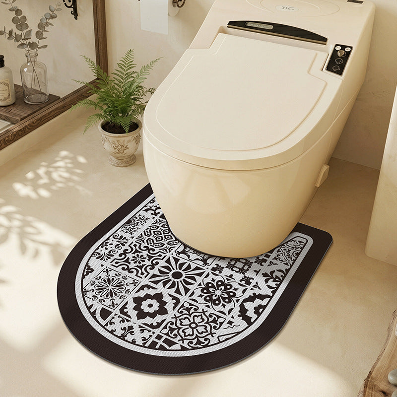 Florales Muster Toilettenteppich