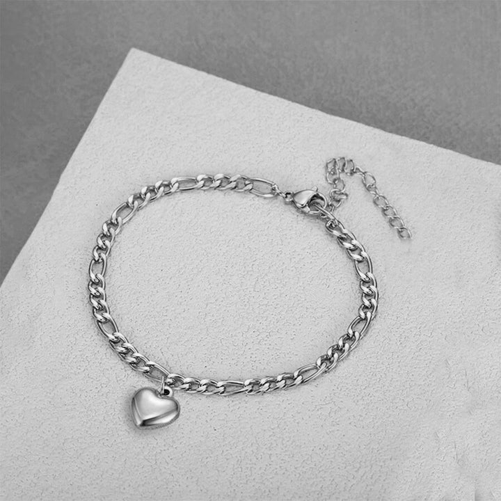 Herz Charm Link Armband Karnz