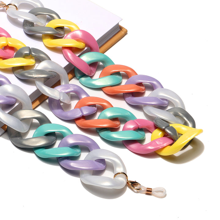 Bunte Chunky Brillen Kette Karnz