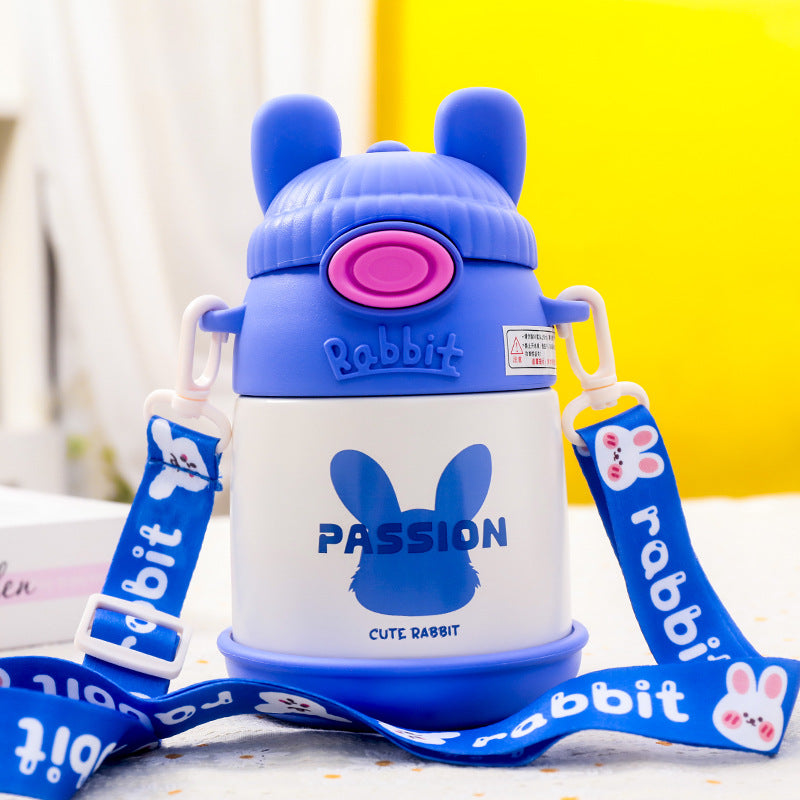 Damen Isolierte Trinkflasche mit niedlichem Hasen-Design Karnz