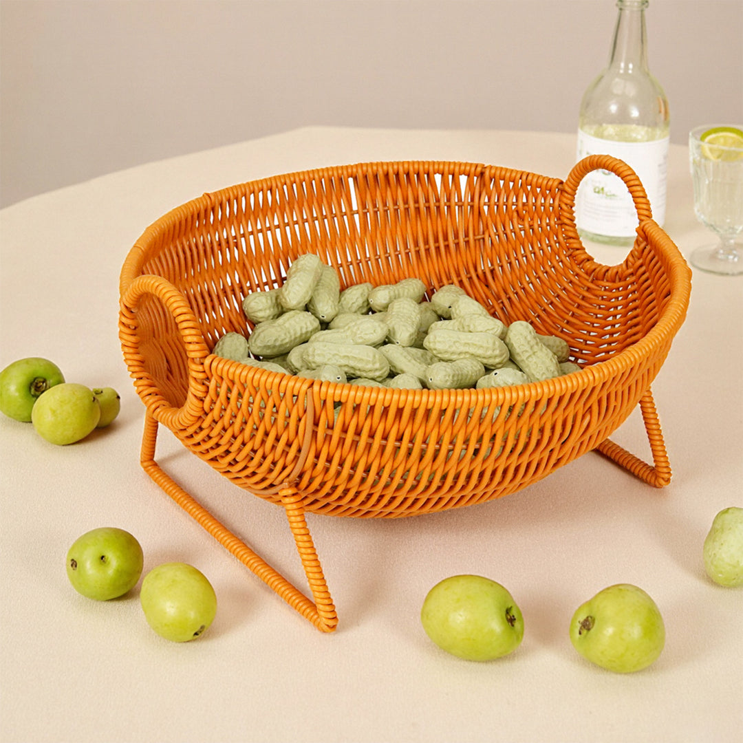 Rustikale Geflochtene Obstlagerung Karnz