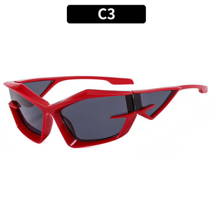 Futuristische geometrische Schild Sonnenbrille 1787663880