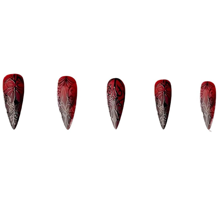 Gothic Stiletto Press-On Nagelkunst Set Karnz