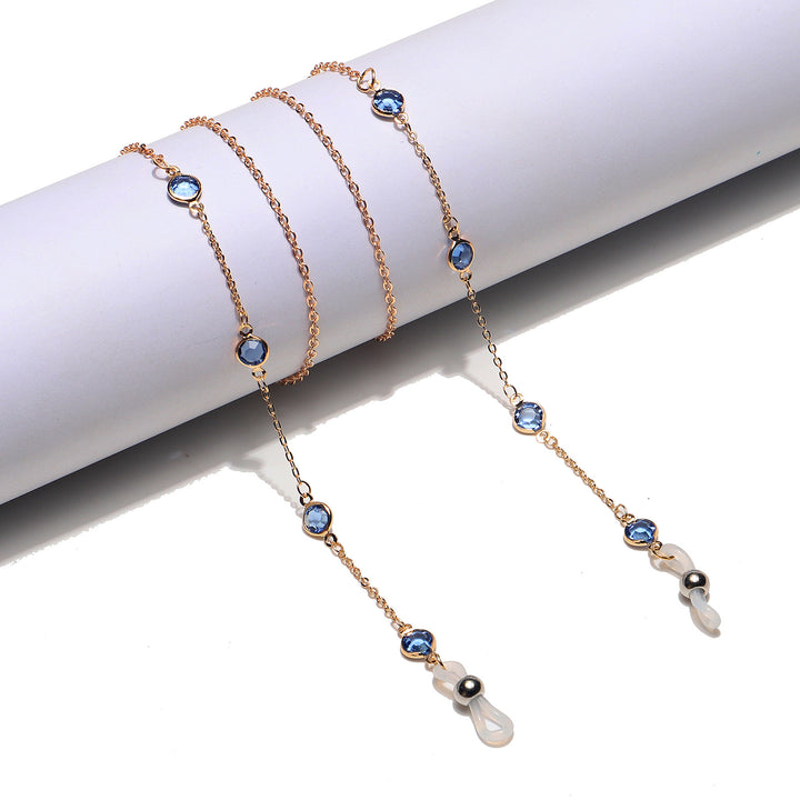 Elegante Edelstein Brillen Kette Karnz