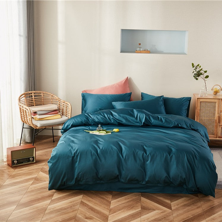 Premium Satin-Feel Bettwäsche- und Kissenbezug-Set mit verstecktem Reißverschluss