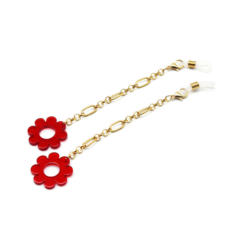 Blumenmuster-Brillenhalter-Kette Karnz