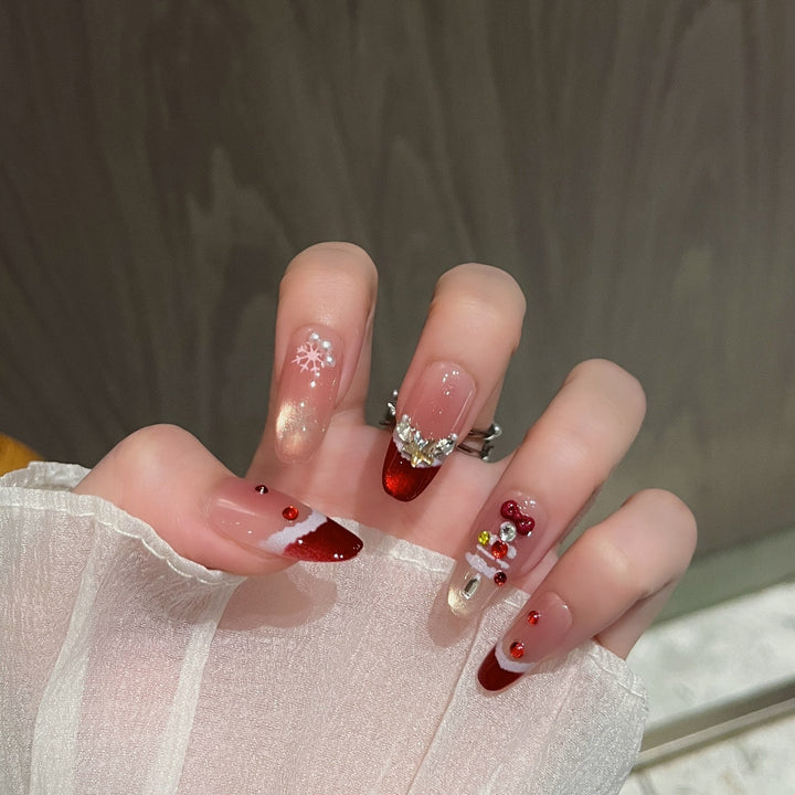 Festliche Ferien-Themen Press-On Nagelkunst Karnz