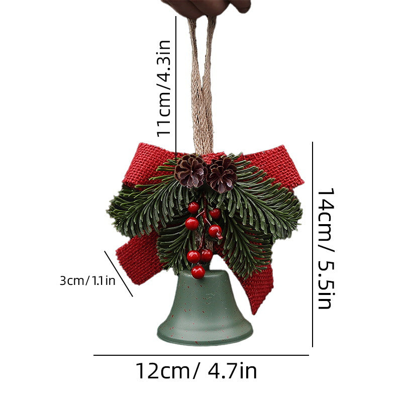 Festliche Weihnachtsglocke mit Tannenzapfen-Dekoration Karnz