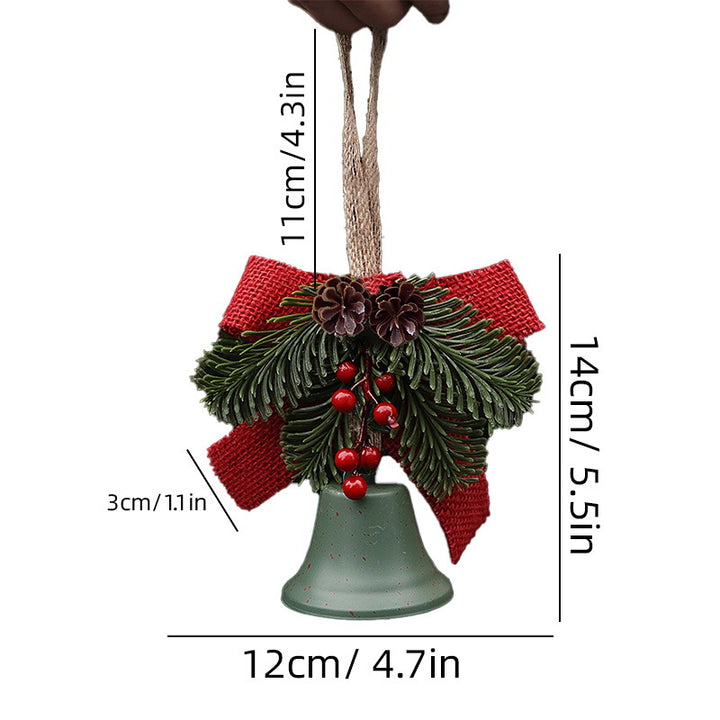 Festliche Weihnachtsglocke mit Tannenzapfen-Dekoration Karnz