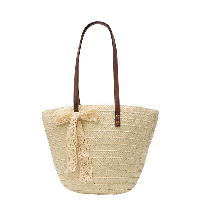 Gewebte Strohtasche für den Strand