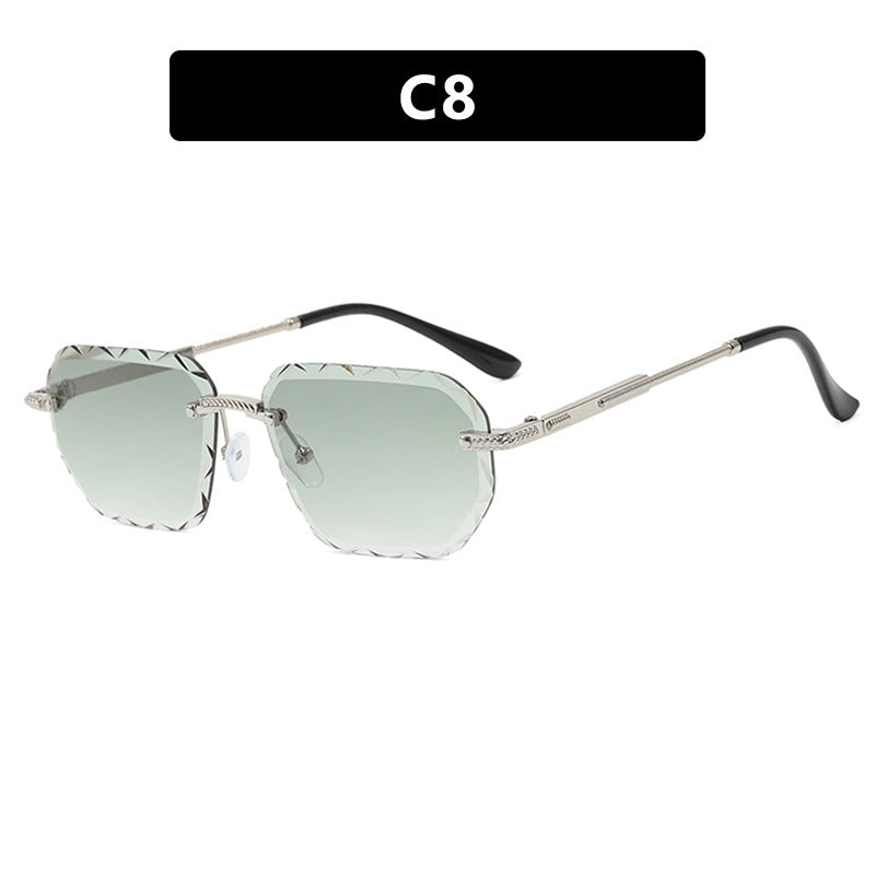 Damen geometrische Sonnenbrille mit verspiegelten Gläsern und robustem Rahmen Karnz