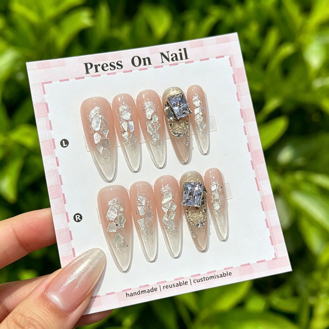 Anpassbares Glitzer Press-On Nagel Set