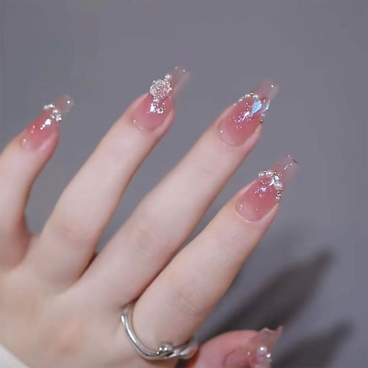 Dekorative transparente Press-On-Nail-Tips Karnz