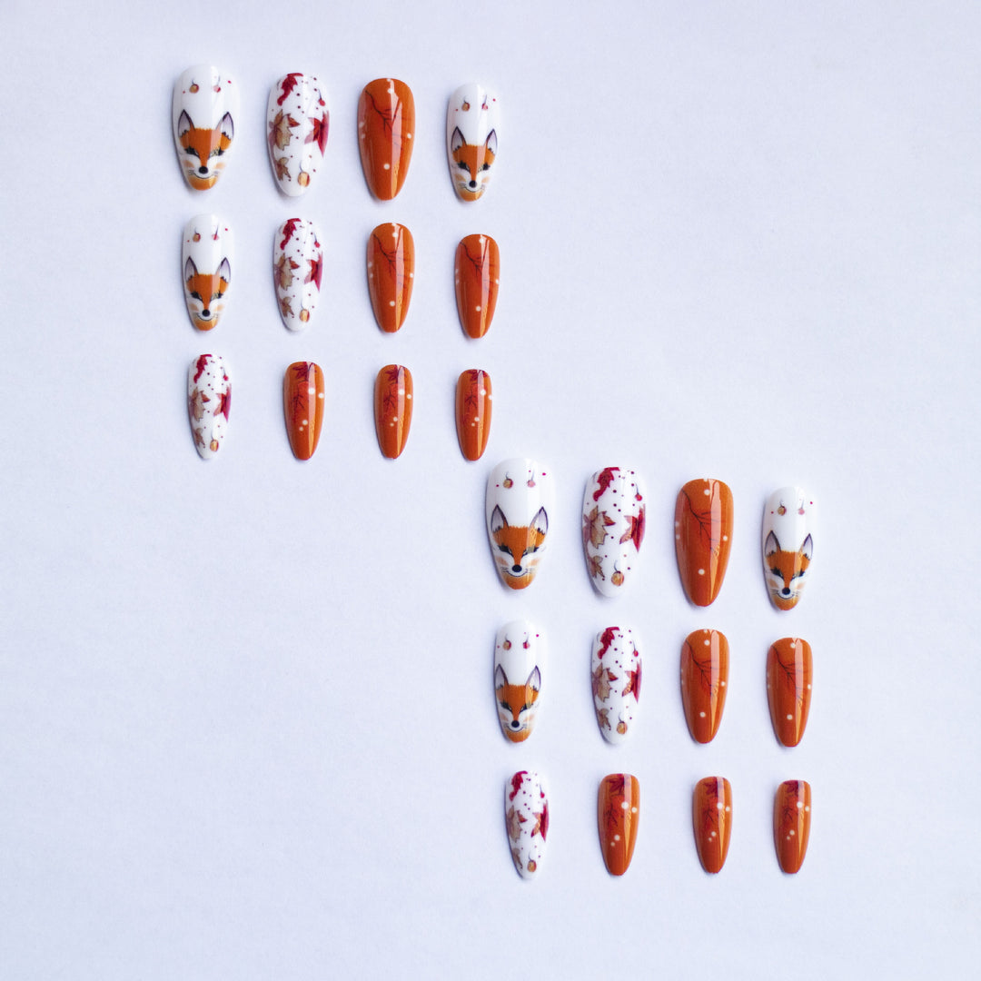 Fuchs-Themen Künstlerische Nagelkunst