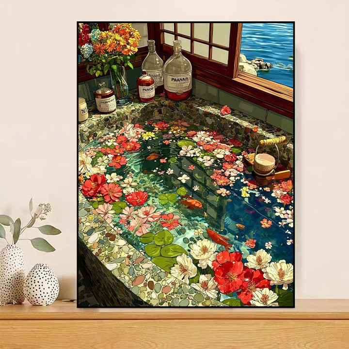 Florale Serenity Kunstdruck Karnz
