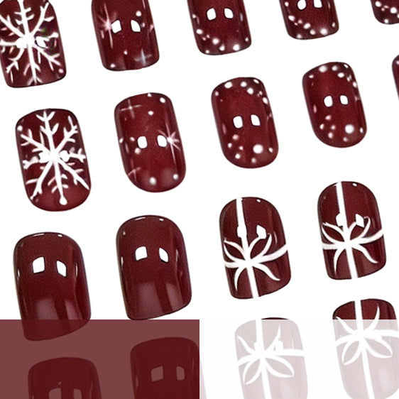 Festliche Schneeflocken-Nagelkunst-Verzierungen Karnz