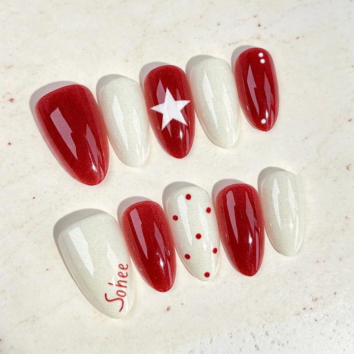 Künstlerisches, urlaubsorientiertes Press-On-Nagelset